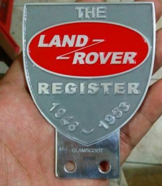 Land Rover Owners Club Series 1 2 2a 3 Front Panel Metal Grille Badge Vintage Ss