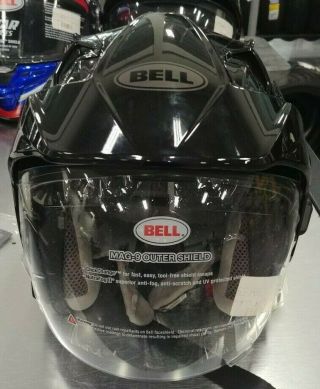 Bell Mag - 9 Black Open Face Helmet Gloss Black Xxl