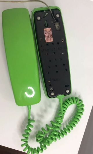 Push Button GTE Phone Telephone Retro Kitsch Vintage Green Decor RARE 5