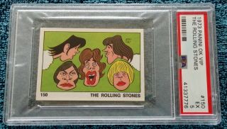 The Rolling Stones 1973 Panini Ok Vip 150 Psa 5 Mick Jagger Keith Richards