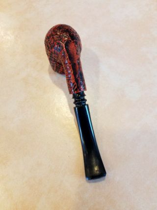 Vintage KAYWOODIE RED ROOT Bent Estate Pipe with 3 - Hole Stinger Sanitized 4