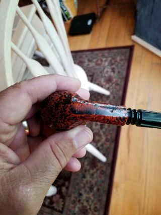Vintage KAYWOODIE RED ROOT Bent Estate Pipe with 3 - Hole Stinger Sanitized 5