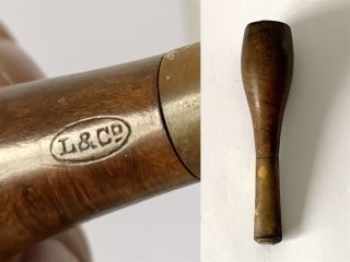 Vintage Unusual Straight L & Co Briar Pipe