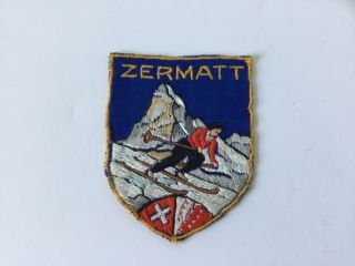 Swiss,  Vintage,  Rare,  Collectible,  Zermatt Switzerland Ski Patch 1969