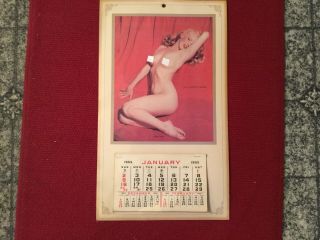 1955 Marilyn Monroe Golden Dream Pin Up Girl Calendar