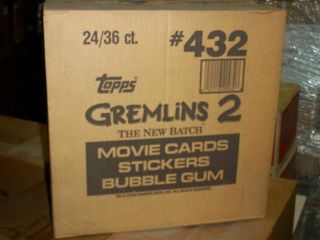 1990 Topps Gremlins 2 Movie Factory Trading Card Case W/ 24 Boxes Per Case