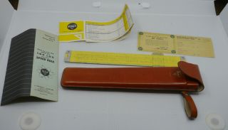 Vintage Pickett All - Metal Slide Rule,  Model N803 - Es W Leather Case,  Box,  Papers