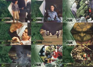 The Incredible Hulk Movie 2003 Upper Deck Complete Base Card Set Of 81 Marvel
