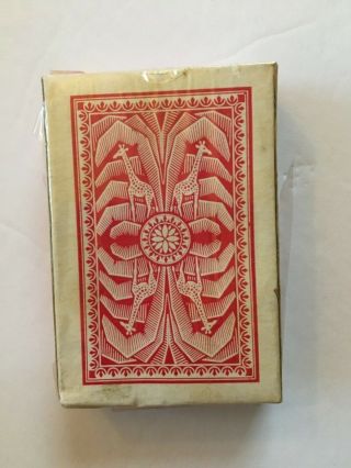 Vintage Deck Of Giraffe Playing Cards