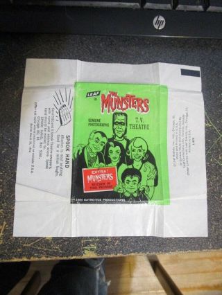 1964 Leaf The Munsters Wax Wrapper - Shape