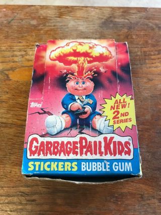 1985 Garbage Pail Kids 2nd Series Box With 44 Packs Ab Gpk Os2