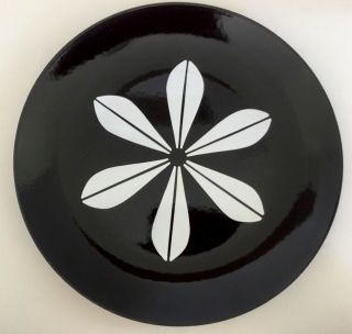Mcm Catherineholm Norway Black White Lotus Flower Plate - 10”