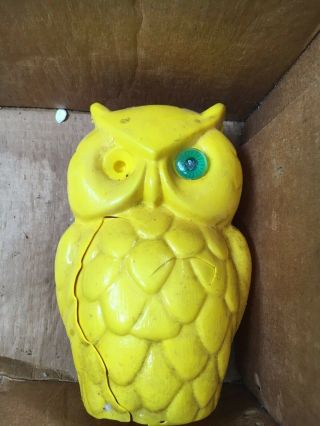 Vintage Blow Mold Large 7” Owl Patio Lights String Camping Party 6