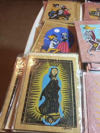 Day of the dead cards 36 with envelopes hand made in Nepal most 5