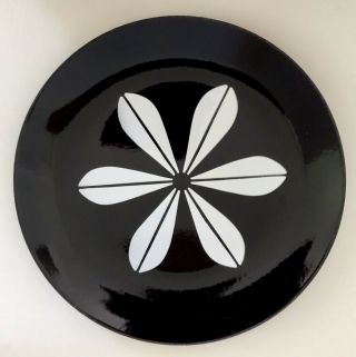Mcm Catherineholm Norway Black White Lotus Flower Plate 10”