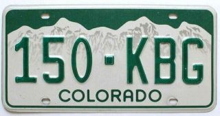 Colorado 2000s Snow - Covered Rocky Mountains License Plate,  150 - Kbg