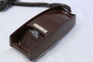 Western Electric Trimline Wall Phone Chocolate Brown Rotary Telephone 7