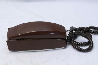 Western Electric Trimline Wall Phone Chocolate Brown Rotary Telephone 8