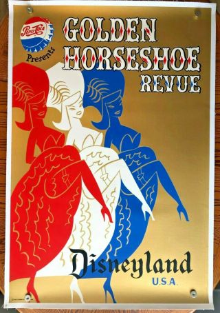 Disneyland Silkscreened Attraction Poster - Golden Horseshoe