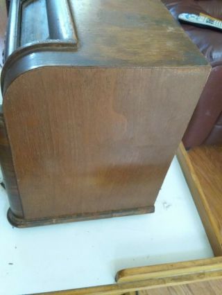VINTAGE RCA VICTOR 28 X 5 COMPLETE RADIO WOOD CASE SHELL in GOOD SHAPE 8