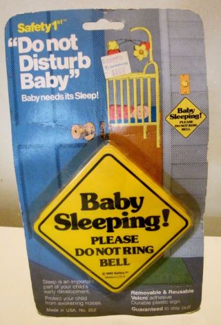 Nos Safety 1st 1985 Baby Sleeping Please Do Not Ring Bell The Made Usa