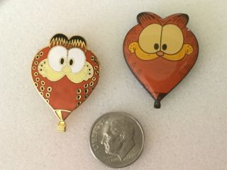 2 Garfield Balloon Pins,  One Is 1978