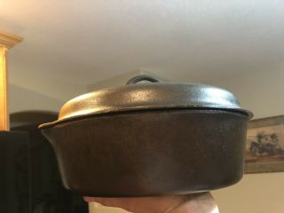Griswold No.  8 Cast Iron Skillet 777 And Lid 1098 B Antique
