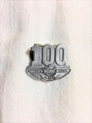 Harley Davidson 100th Anniversary Shareholders Pin - The Rarest 100th Pin