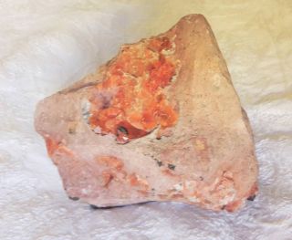 Mexico Natural Orange Fire Opal In Mother Rock Display Specimen Rough 1055 Gr