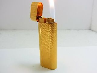 Cartier Paris Gas Lighter Oval Plaque Or Gold Plated Swiss Made