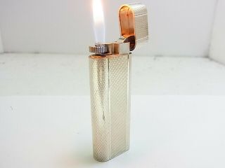Cartier Paris Gas Lighter 20 Microns Oval Silver Plated 2