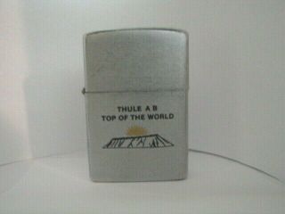 Zippo Lighter 1983 Thule A B Top Of The World Gronland Brushed Chrome No Box