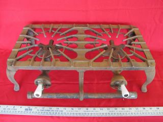 Antique Circa 1920 Griswold 32 Cast Iron Gas 2 Burner Grill Stove