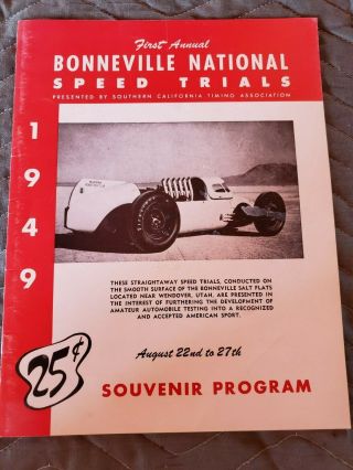 Scta Bonneville Racing Program S.  C.  T.  A.  First Annual Speed Trials 1949 Trog Rta