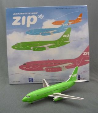 Inflight 200 Boeing 737 - 200 Zip Airlines 1:200 Scale Model Jet Die Cast