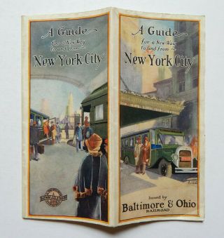 1926 Baltimore & Ohio Railroad Map Guide To York City