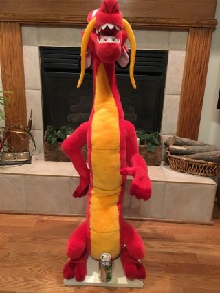 Giant 50” Disney Huge Mushu Dragon Plush Stuffed Toy Store Display From Mulan