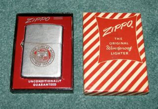 Vintage 1953 Zippo Advertising Lighter Golden Jubilee Model Ford Tractor