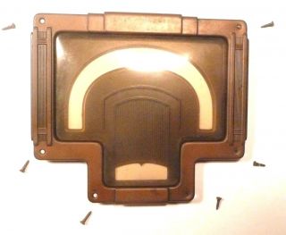 Vintage Rca Model 9k3 Part: Brass Station Faceplate & Plastic Viewer W/ Screws