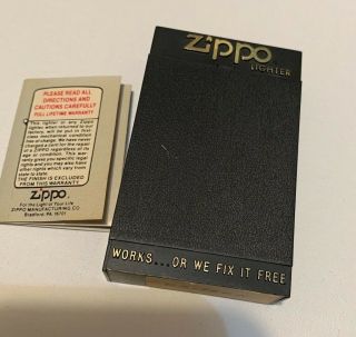 Vintage and Rare EASTERN AIRLINES Zippo Lighter w/ stand box papers 2