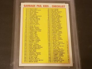 1985 Garbage Pail Kids Series 1 Card 29b THIN LYNN CHECKLIST GLOSSY PSA 9 4