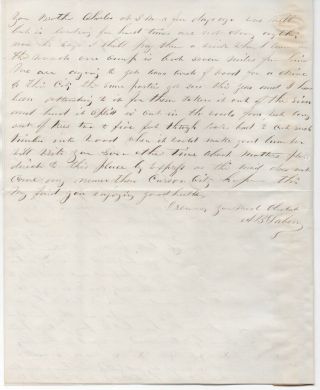Rare 1864 Letter from Empire City Washoe Co Nevada Mining on the Carson River 2