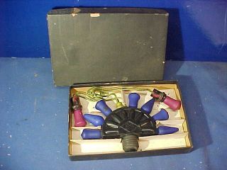 1930s Glo - Lite Bakelite Christmas Screw In Electric Light W Orig Box By Propp