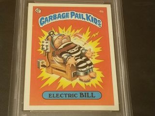 1985 Garbage Pail Kids Series 1 Card 4b ELECTRIC BILL - PSA 9 3