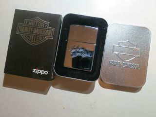 Authentic Zippo Lighter - Harley Davidson H - 261 - No Inside Guts Insert
