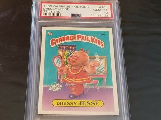 1985 Garbage Pail Kids Series 1 Card 20b Dressy Jesse Psa 10 Gem