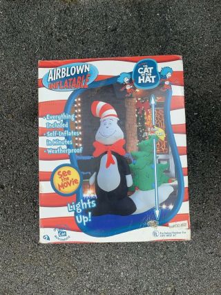 Cat In The Hat Dr.  Seuss Gemmy Christmas Airblown Inflatable Rare Hard To Find