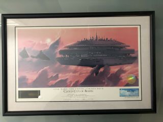 Star Wars “cloud City Of Bespin” Lithograph Signed By Ralph Mcquarrie 591/2500