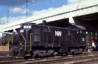 Norfolk & Western N&w Alco T6 48 Roster @ Cleveland Ohio In 1980 Slide