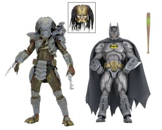 Sdcc 2019 Neca Exclusive Dc/dark Horse Batman Vs Predator 2 - Pk 7 " Scale Figures
